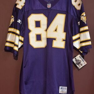 Starter Purple NFL Jersey with Number 84